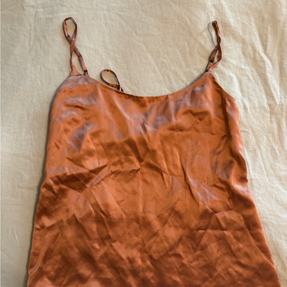 Reformation silk open back camisole
